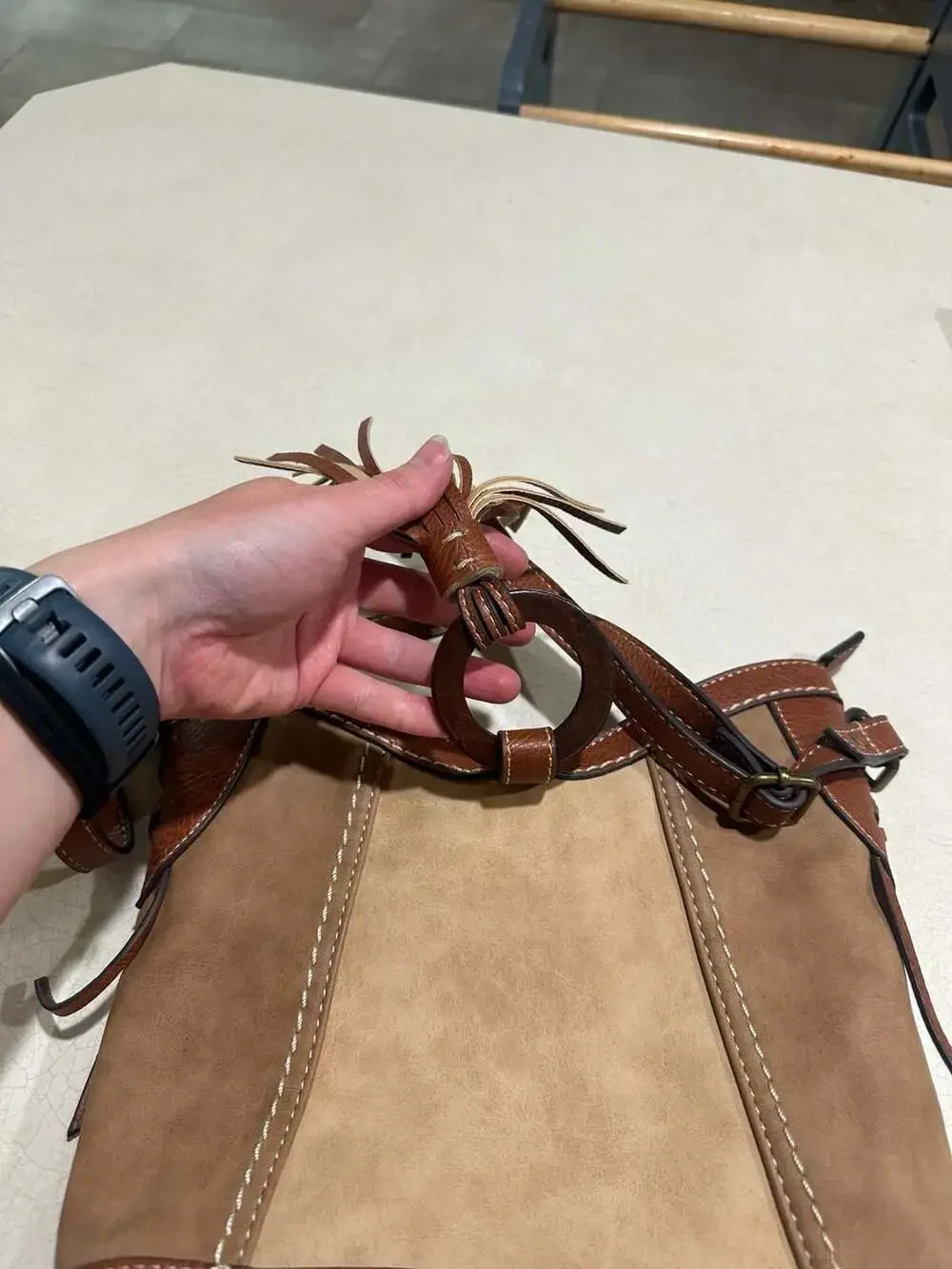 BOC Born Concept Round Rock Small Hobo Faux Leather Purse Crossbody Shoulder Bag